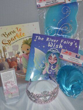 Fairy costume girls dress up wishes & dreams books, guardian bracelet